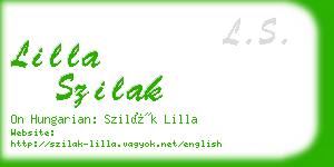 lilla szilak business card